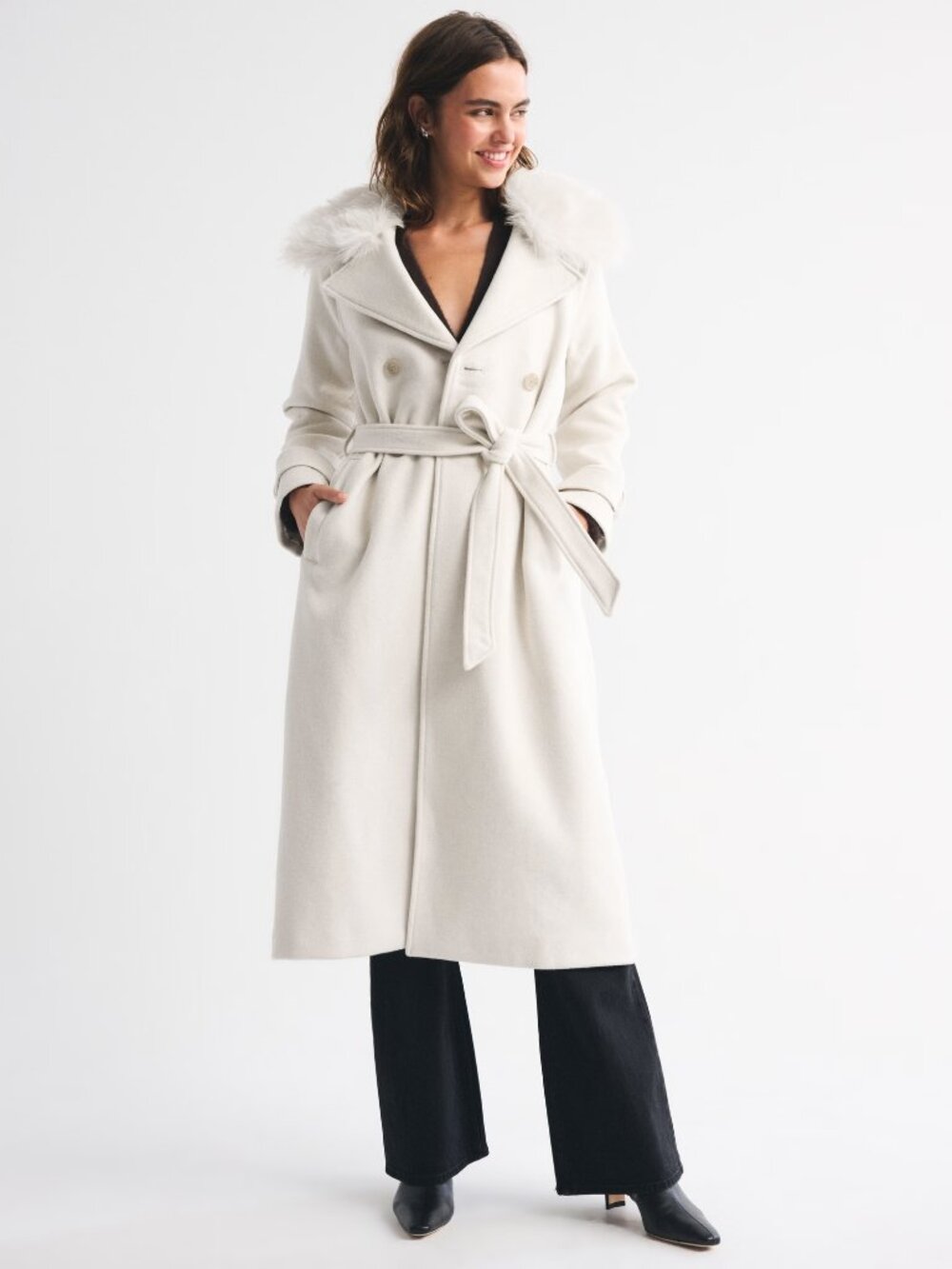 carrie wool-blend trench coat